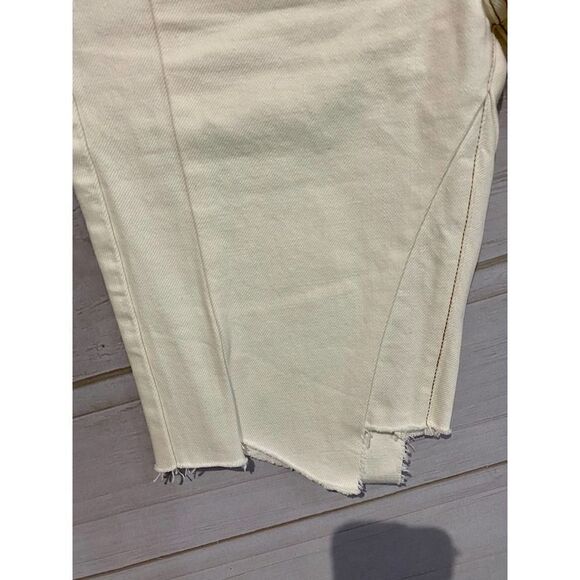Frame  High Waist Jagged Hem Denim Bermuda Shorts - Picture 10 of 11